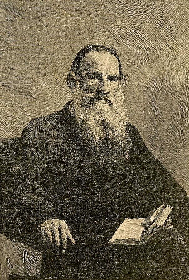 Tolstoi il grande benefattore dei poveri xilografia